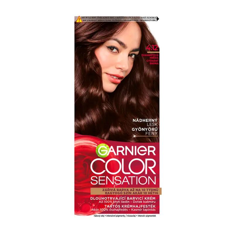 Garnier Barva na vlasy Color Sensation 4.12 diamantová hnědá, 1 ks ROSSMANN