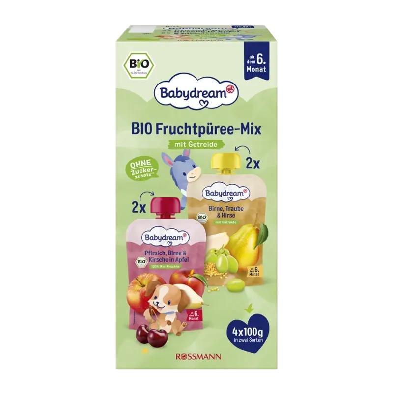 Babydream BIO ovocný příkrm Mix 4x 100 g, 400 g ROSSMANN