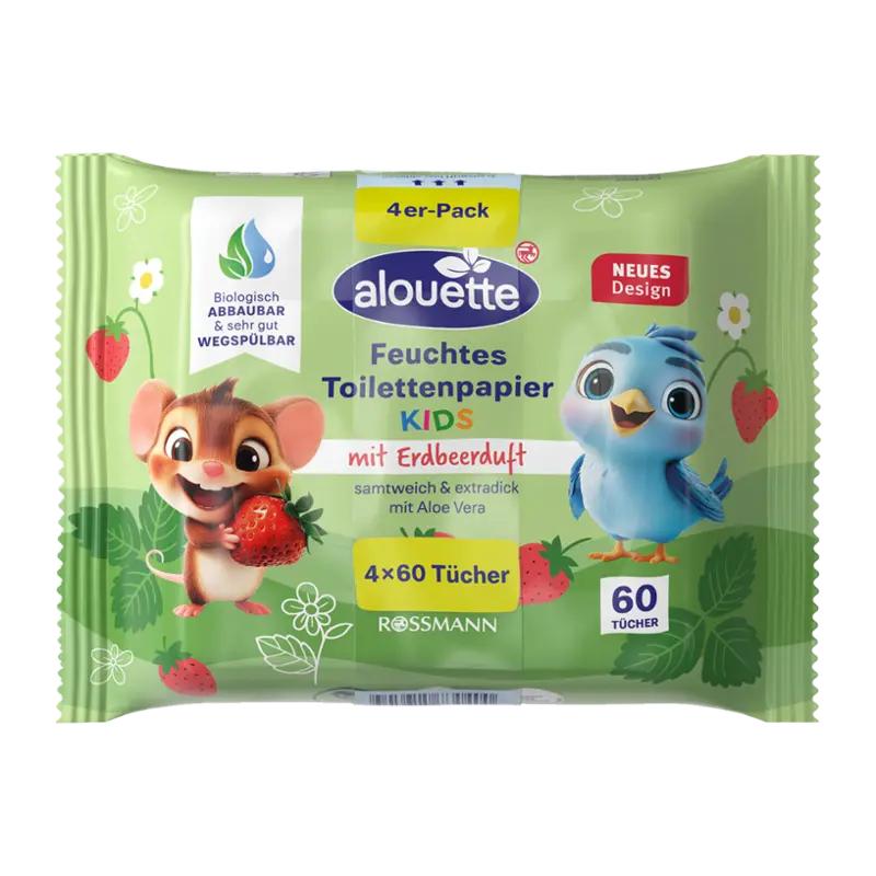 Alouette Dětský vlhčený toaletní papír multipack, různé druhy, 240 ks ROSSMANN