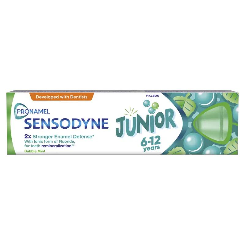 Sensodyne Dětská zubní pasta Junior Bubble Mint, 75 ml