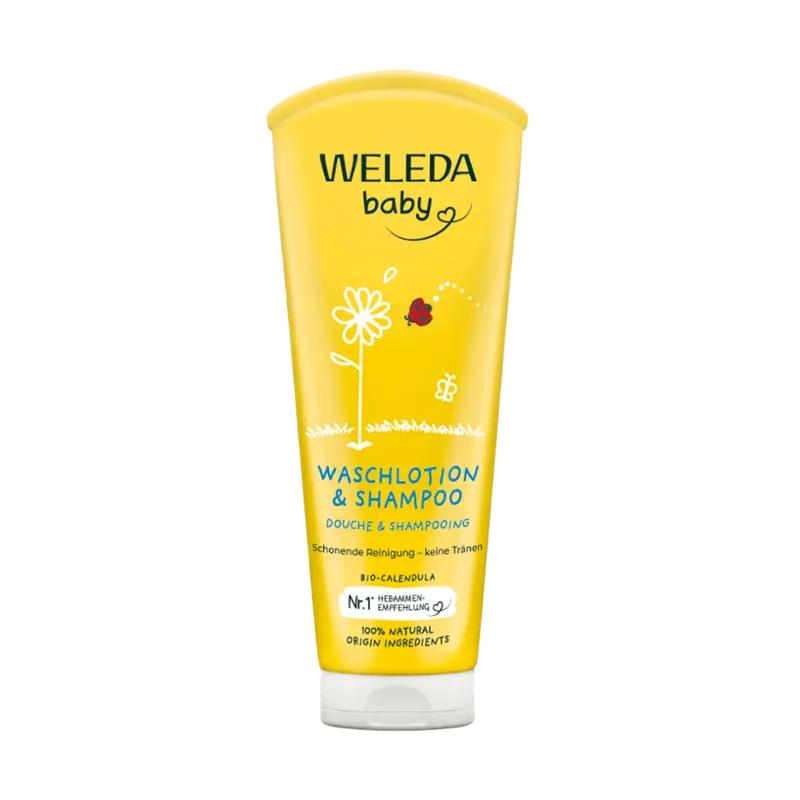 Weleda Měsíčkový dětský mycí krém a šampon, 200 ml
