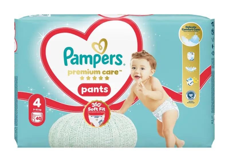 Pampers Plenkové kalhotky Premium Care, 9–15 kg, vel. 4, 40 ks ROSSMANN