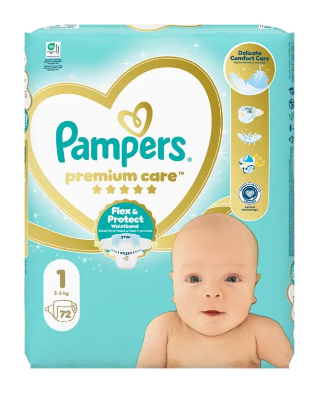 Pampers Pleny Premium Care, 2–5 kg, vel. 1, 72 ks ROSSMANN