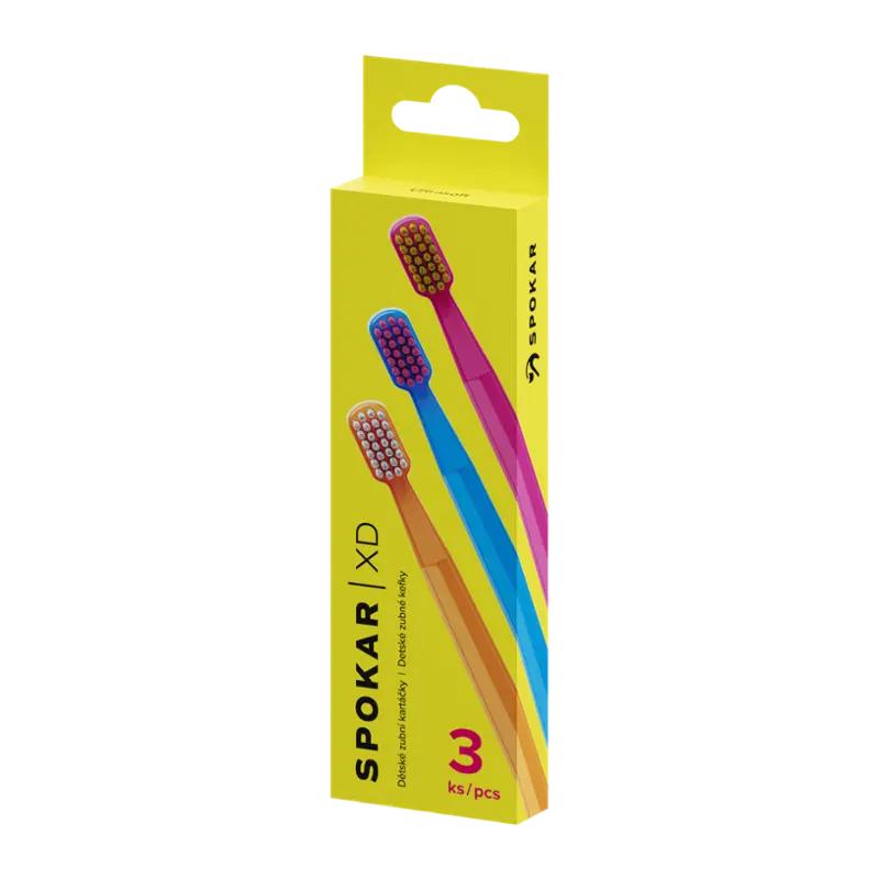 Spokar Dětské zubní kartáčky XD, různé druhy, 3 ks ROSSMANN