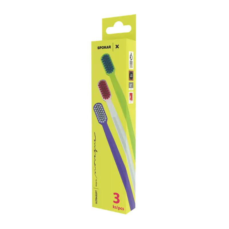 Spokar Zubní kartáčky X Ultra soft 3 ks, 3 ks ROSSMANN
