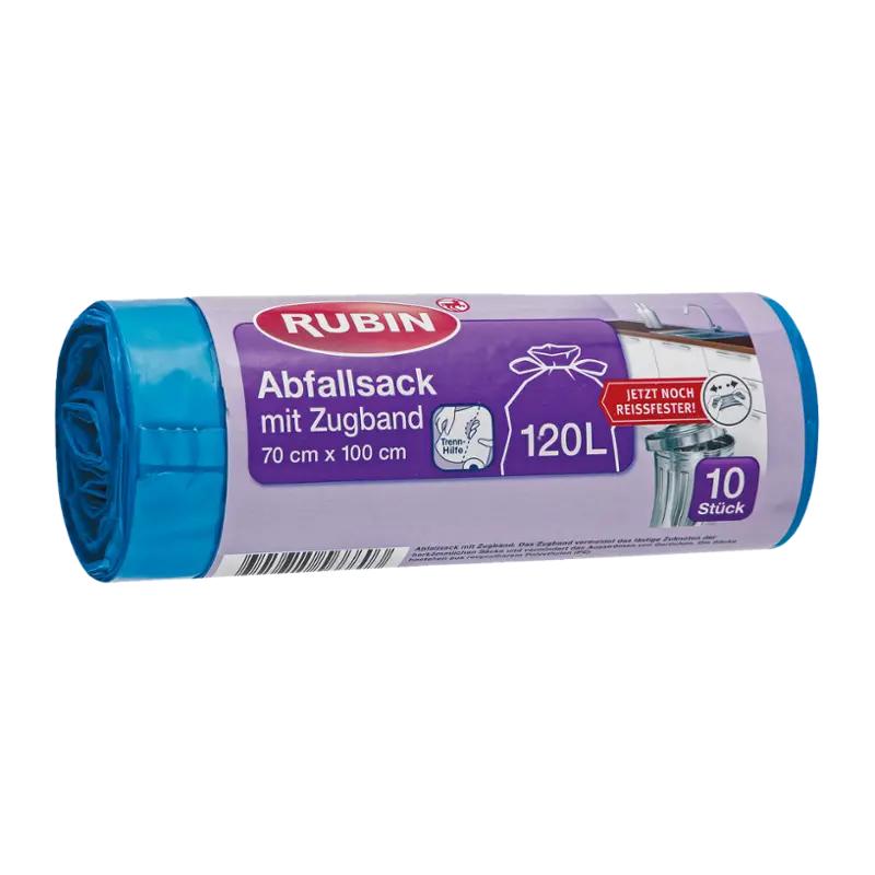 RUBIN Odpadkové pytle zatahovací 120 l, 10 ks
