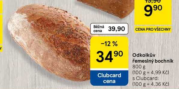 Odkolkův řemeslný bochník, 800 g  