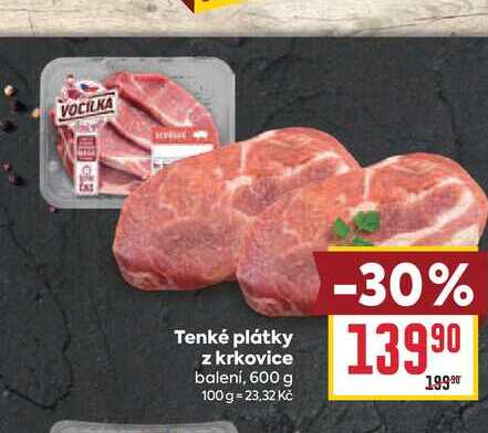 Tenké plátky z krkovice balení, 600 g 