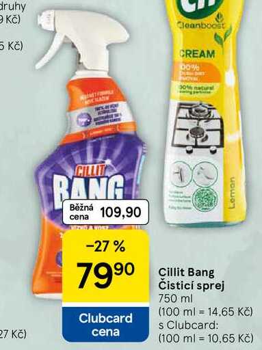 Cilit Bang Čisticí sprej, 750 ml Tesco