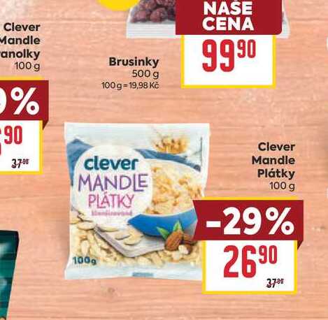 Clever Mandle Plátky 100 g