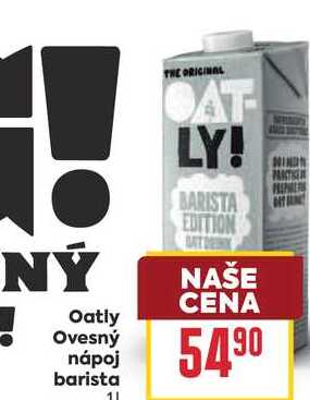 Oatly Ovesný nápoj barista 1l