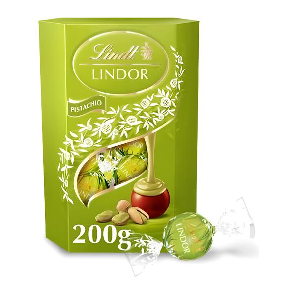 Lindt Lindor Mléčná čokoláda s pistáciovou krémovou náplní