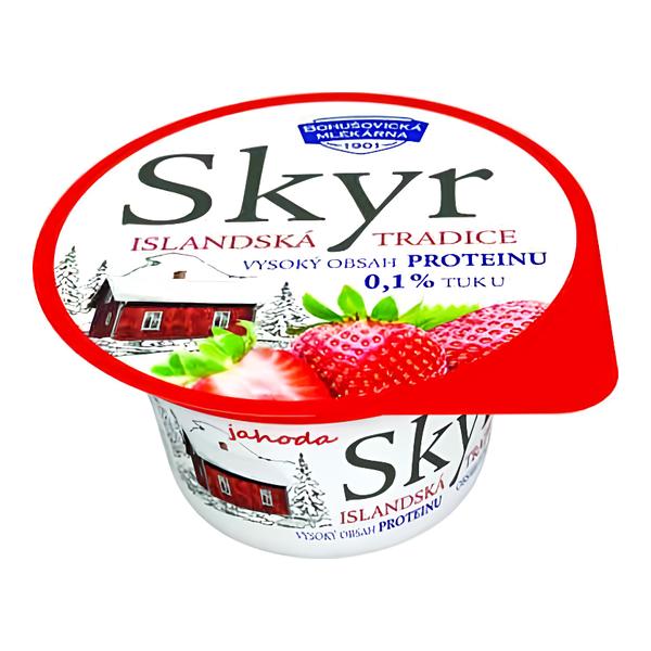 Bohušovická mlékárna Skyr tradiční islandský výrobek jahoda (0,1%)