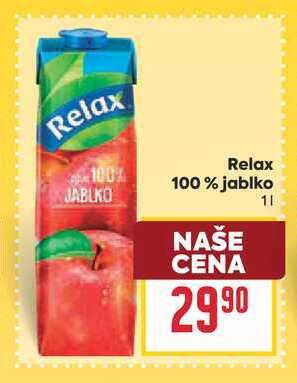 Relax 100% jablko 1l