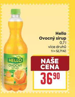Hello Ovocný sirup 0,7l