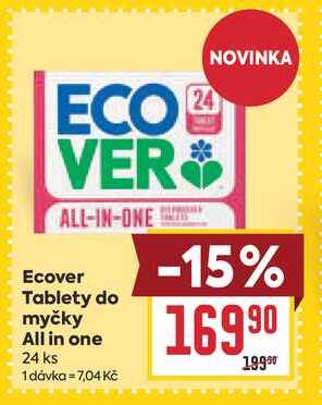 Ecover Tablety do myčky All in one 24 ks
