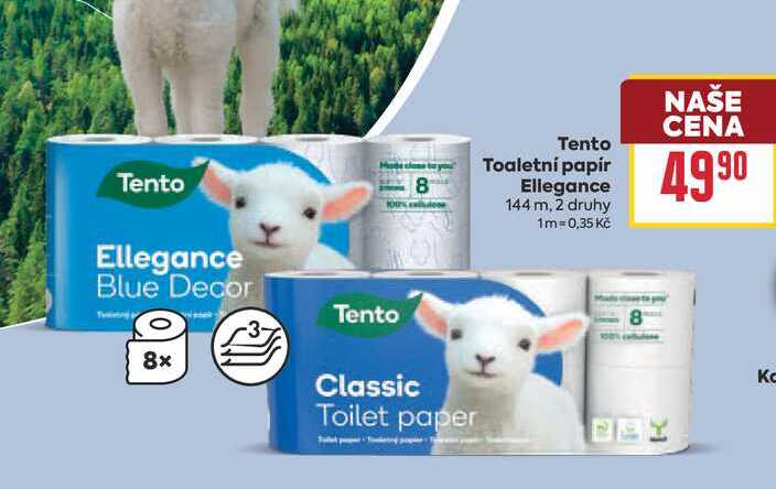 Tento Toaletní papír Ellegance 144 m BILLA