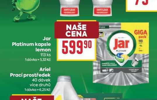 Jar Platinum kapsle lemon 113 ks BILLA