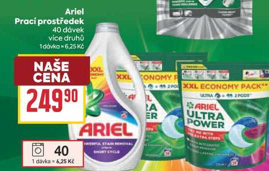 Ariel Prací prostředek 40 dávek BILLA