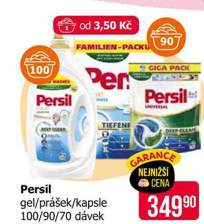 Persil gel/prášek/kapsle 100/90/70 dávek Teta drogerie
