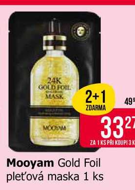 Mooyam Gold Foil pleťová maska 1 ks Teta drogerie