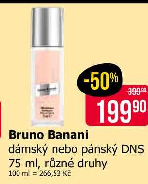Bruno Banani dámský nebo pánský DNS 75 ml, různé druhy