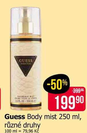 Guess Body mist 250 ml, různé druhy