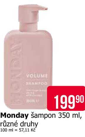 Monday šampon 350 ml, různé druhy Teta drogerie