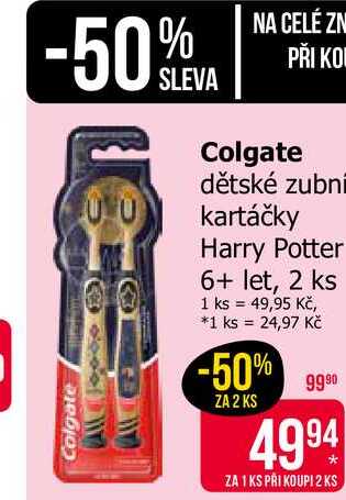 Colgate dětské zubní kartáčky Harry Potter 6+ let, 2 ks Teta drogerie