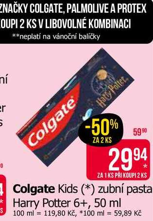 Colgate Kids zubní pasta Harry Potter 6+, 50 ml Teta drogerie