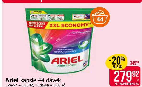 Ariel kapsle 44 dávek Teta drogerie