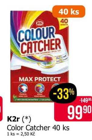 K2r Colour Catcher Prací ubrousky 40 ks Teta drogerie