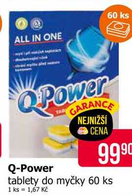 Q-Power tablety do myčky 60 ks Teta drogerie