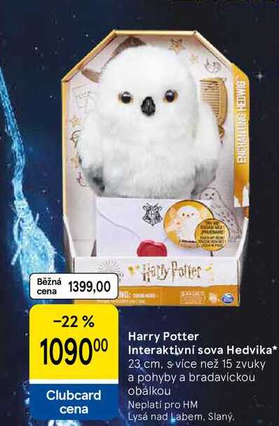 Harry Potter Interaktivni sova Hedvika, 23 cm Tesco