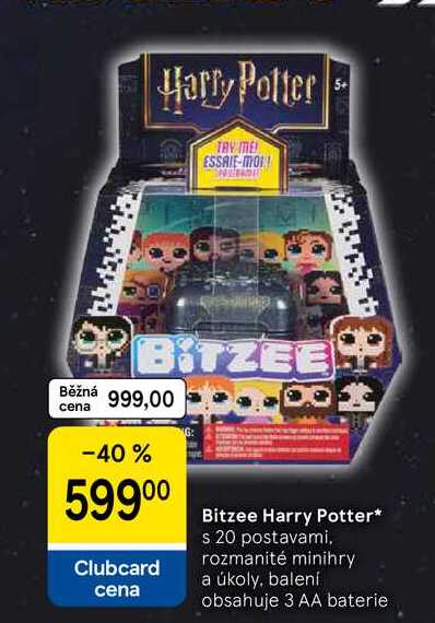 Bitzee Harry Potter, s 20 postavami, rozmanité minihry a úkoly, balení obsahuje 3 AA baterie Tesco