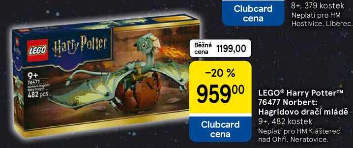 LEGO® Harry Potter™ 76477 Norbert: Hagridovo dračí mládě 9+, 482 kostek Tesco