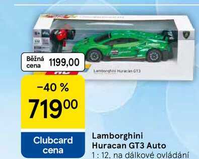 Lamborghini Huracan GT3 Auto, 1:12, na dálkové ovládání Tesco