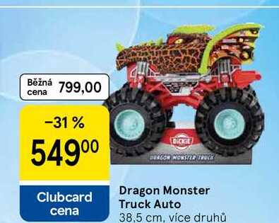 Dragon Monster Truck Auto, 38,5 cm, více druhů Tesco