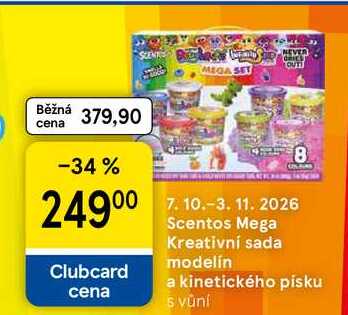 Scentos Mega Kreativni sada modelin 8 a kinetického písku s vůní 