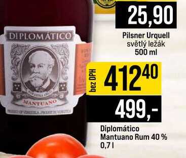 Diplomático Mantuano Rum 40% 0,7l