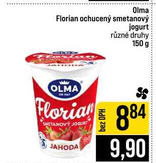 Olma Florian ochucený smetanový jogurt různé druhy 150 g