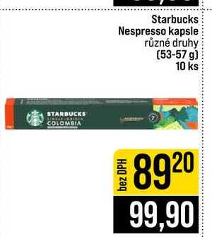Starbucks Nespresso kapsle různé druhy 53-57 g 10 ks