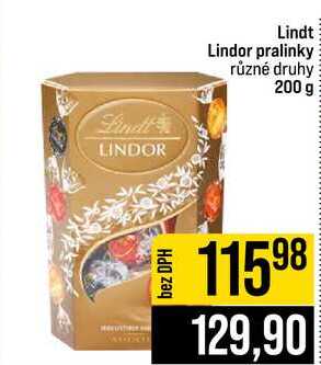 Lindt Lindor pralinky různé druhy 200 g