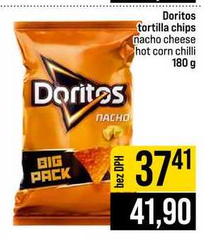 Doritos tortilla chips nacho cheese hot corn chilli 180 g