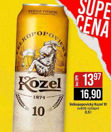 Velkopopovický Kozel 10 světlé výčepní 0,5l