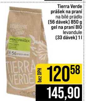 Tierra Verde prášek na praní na bílé prádlo 56 dávek 850 g JIP