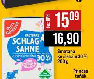 Smetana ke šlehání 30% 200 g  v akci
