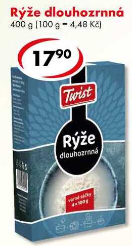 Rýže dlouhozrnná, 400 g  