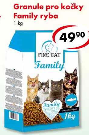 Granule pro kočky Family ryba, 1 kg