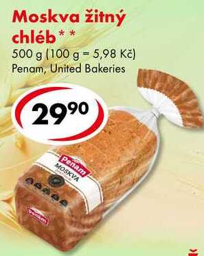 Moskva žitný chléb, 500 g 